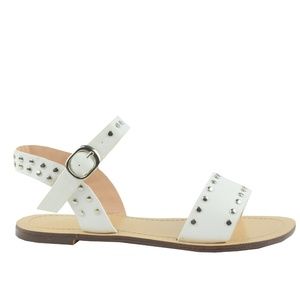 Women's Sling Back Neon White Flat Sandal